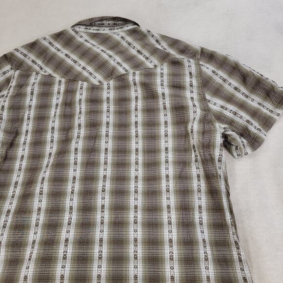 Cody James Shirt Mens Size XXL Brown Long Sleeve Pearl Snap Brown Plaid Western - Picture 14 of 16